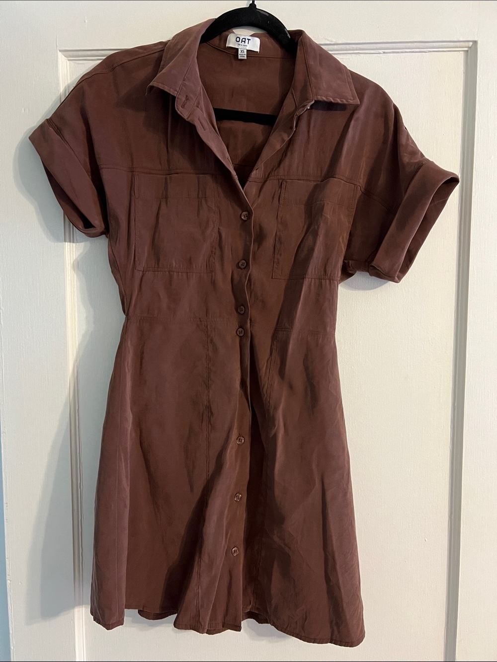 Oat New York Brown Relaxed Shirt Dress